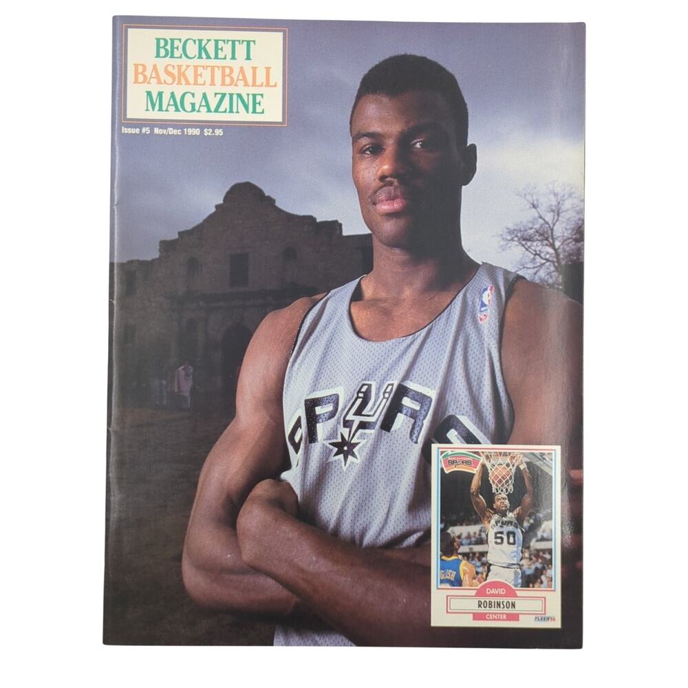 Beckett Basketball Magazine Nov Dec 1990 #5 David Robinson Michael Jordan Cards